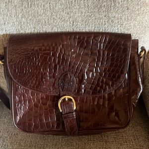 Brown snake skin purse